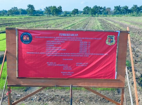 Polemik sengketa lahan di Wonokarang, Kuasa Hukum Ahli Waris Pasang Banner Pemberitahuan