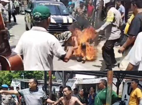Terduga Pencuri Motor di Jojoran Nyaris Tewas Terbakar Usai Dihajar Massa